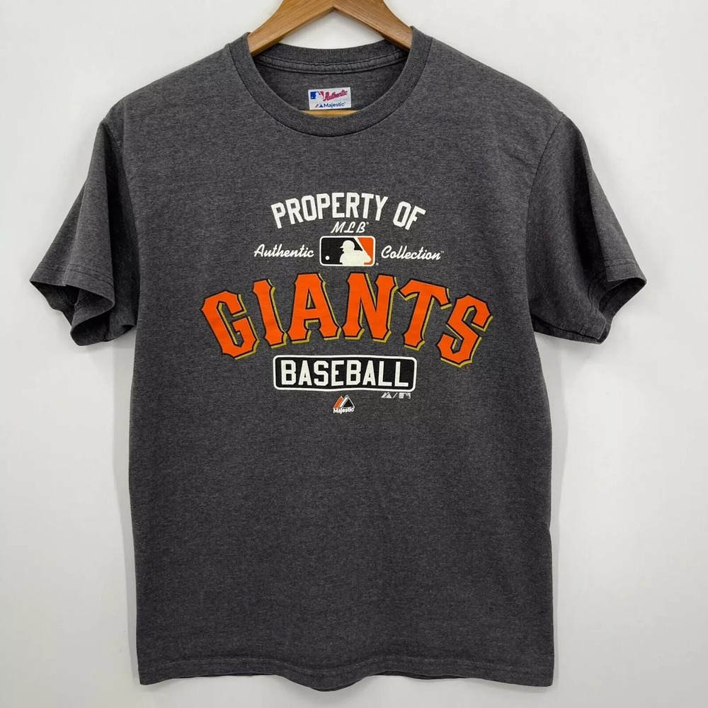 Majestic Mens San Francisco Giants MLB Authentic Collection T-Shirt Gray Medium